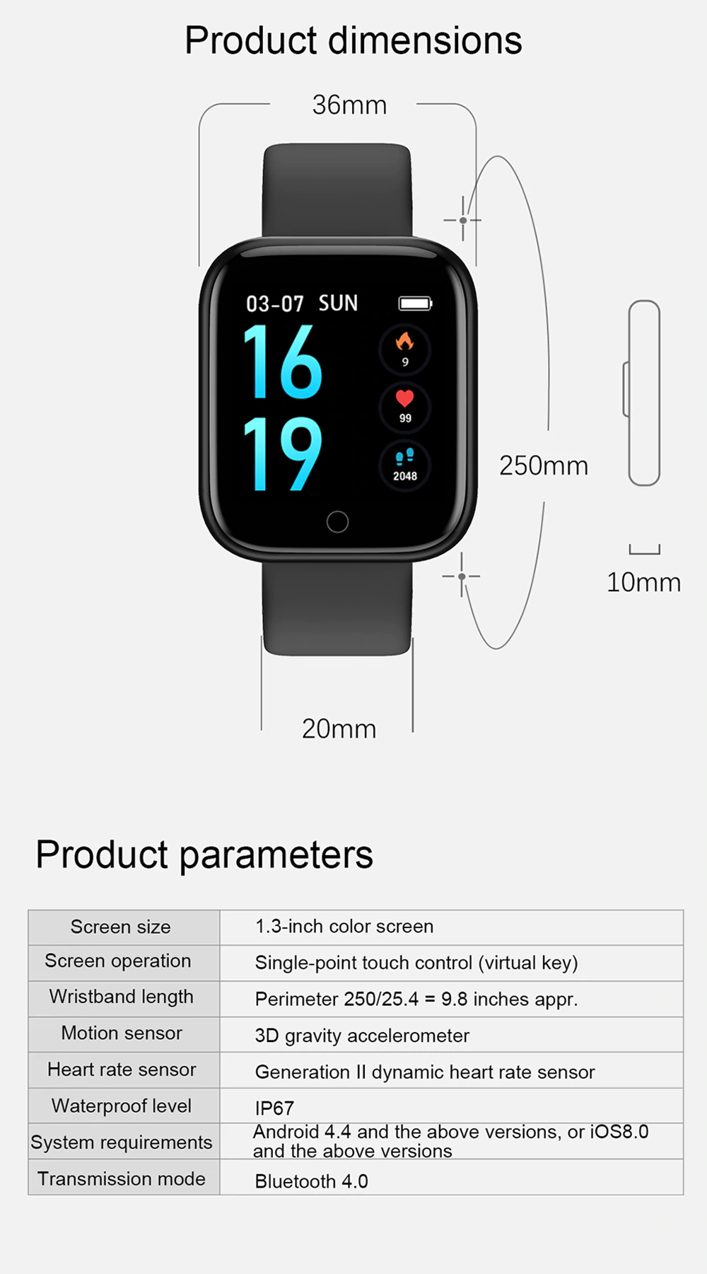 Αδιάβροχο Βιομετρικό & Αθλητικό Ρολόι Smart Watch Activity Tracker με Πιεσόμετρο, Οξύμετρο, Μέτρηση Καρδιακών Παλμών, Βημάτων & Ποιότητας Ύπνου - Health & Fitness Sport & Style