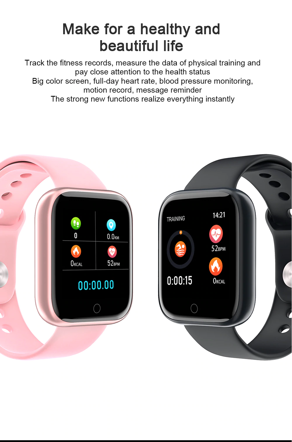 Αδιάβροχο Βιομετρικό & Αθλητικό Ρολόι Smart Watch Activity Tracker με Πιεσόμετρο, Οξύμετρο, Μέτρηση Καρδιακών Παλμών, Βημάτων & Ποιότητας Ύπνου - Health & Fitness Sport & Style