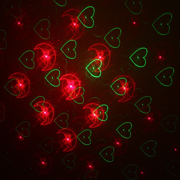 Laser Φωτορυθμικό Πράσινο - Κόκκινο - Πολύχρωμο PAR PIXI Background Projector Auto/Music Show System Stage DJ Green με Μικρόφωνο