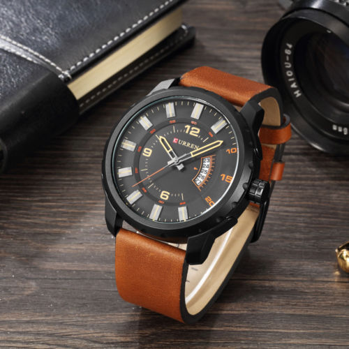 Ανδρικό Ρολόι CURREN 8245 - Casual Date Men's Quartz Analog Leather Strap Wrist Watch