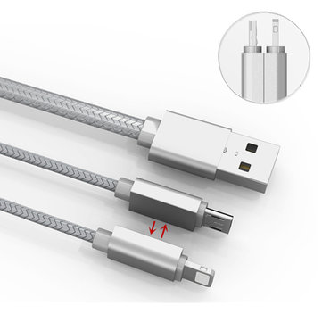USB Καλώδιο Φορτιστής 2 σε 1 για iPhone & Android LDNIO LC86