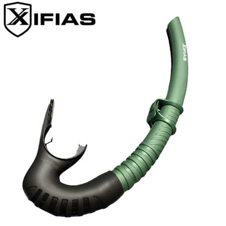 Xifias Sub® Αναπνευστήρας Σιλικόνης με Εργονομικό Στόμιο - Πράσινο