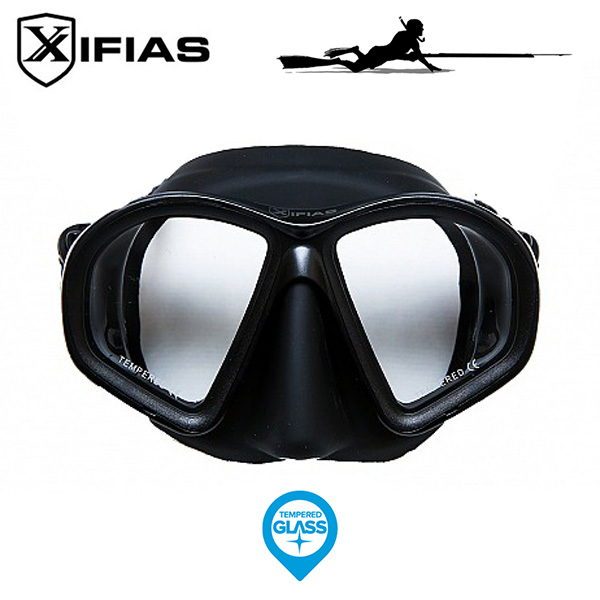 Xifias® Καταδυτική Μάσκα Σιλικόνης Μαύρη Tempered Glass Silicone Mask Xifias® Καταδυτική Μάσκα Σιλικόνης Μαύρη Tempered Glass Silicone Mask
