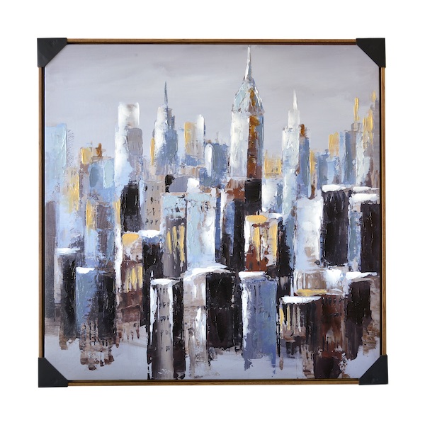 Πίνακας Ζωγραφικής ''NY City'' Καμβάς με Ξύλινο Πλαίσιο 80x80cm Πίνακας Ζωγραφικής ''NY City'' Καμβάς με Ξύλινο Πλαίσιο 80x80cm