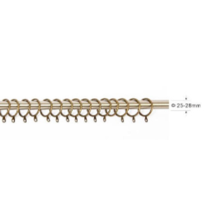 Μεταλλικό Πτυσσόμενο Κουρτινόξυλο 210-400cm Φ25-28