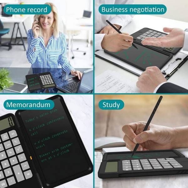 Αριθμομηχανή και Ψηφιακό Σημειωματάριο 6,5″ LCD 2 σε 1 Επαναφορτιζόμενο