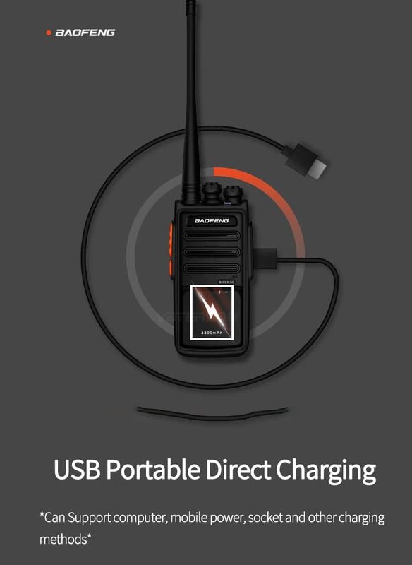 Σετ 2 Ασύρματοι Φορητοί Πομποδέκτες Walkie Talkie - Αμφίδρομη Ενδοεπικοινωνία Two Way Radio Baofeng®