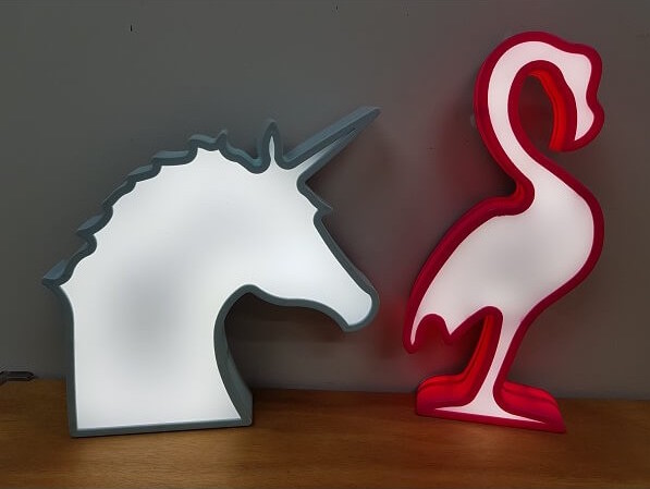 Πίνακας Μηνυμάτων Μονόκερος LED - Unicorn Lightbox LED