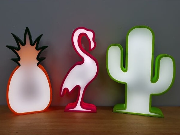 Πίνακας Μηνυμάτων Ανανάς LED - Pineapple Lightbox LED