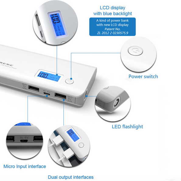 Power Bank 10000mAh - Μπαταρία για Κινητά, Κάμερες και Tablet - Pineng Universal USB Backup Charger Power Bank 10000mAh - Μπαταρία για Κινητά, Κάμερες και Tablet - Pineng Universal USB Backup Charger