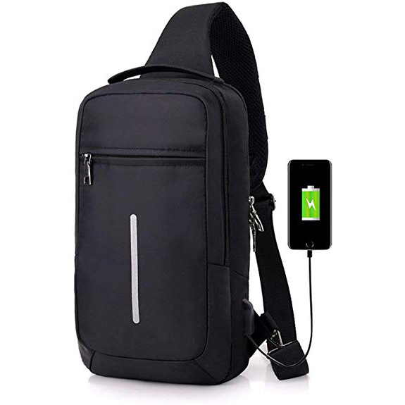 Αντικλεπτικό Σακίδιο Πλάτης με Θύρα USB και Καλώδιο Φόρτισης - Travel Chest Bag