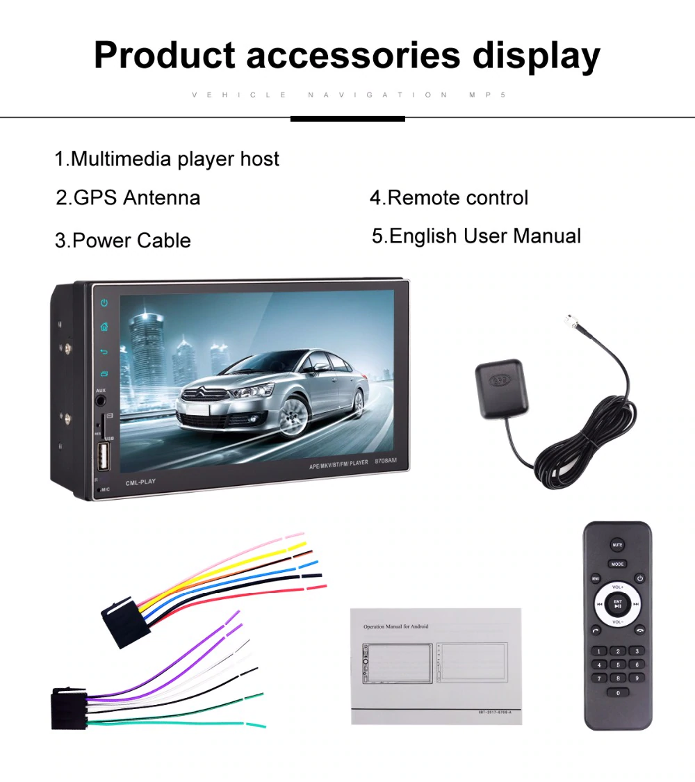 Multimedia Οθόνη Αφής 2 DIN Αυτοκινήτου 7″ Android, GPS, WiFi 8.1 