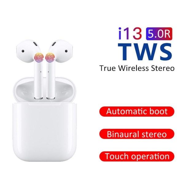 Ασύρματα Ακουστικά Bluetooth V5 i13s TWS Wireless Touch - Μπλε