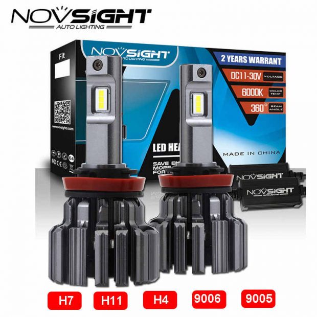 Σετ 2 Λάμπες Αυτοκινήτου NovSight Led H7 100W 20000LM 6000K
