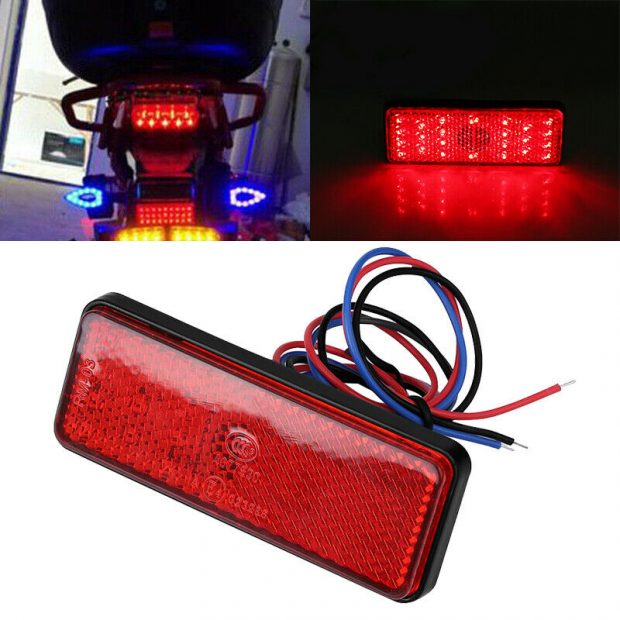 Led Reflector Πορείας και Φρένων με 24 LED 12V Κόκκινο