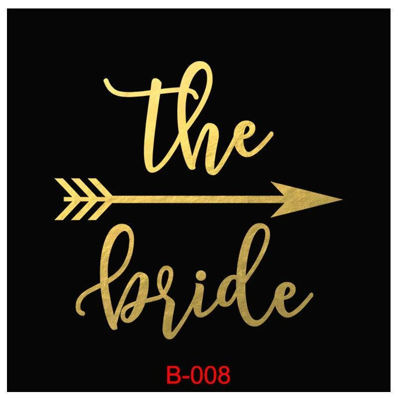 Προσωρινά Χρυσά Τατουάζ Σώματος για Bachelorette Party - Team Bride
