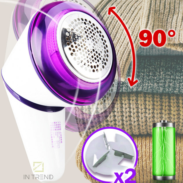 Επαναφορτιζόμενος Αποχνουδωτής με Περιστρεφόμενη Λαβή Gemei Lint