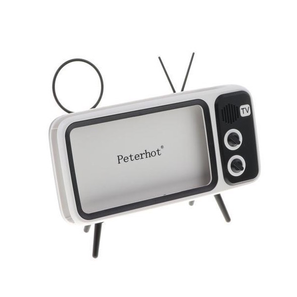 Ασύρματο Ηχείο Bluetooth και Βάση Κινητού Τύπου Vintage TV Ασύρματο Ηχείο Bluetooth και Βάση Κινητού Τύπου Vintage TV 