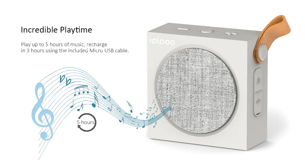 Mini Ασύρματο Αδιάβροχο Ηχείο Ipipoo Bluetooth USB - Waterproof Wireless Speaker