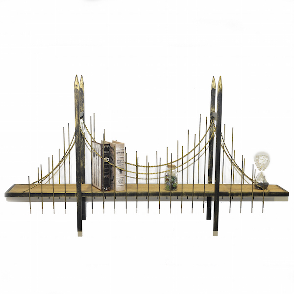 Επιτοίχια Ραφιέρα Bridge Black Διακόσμησης Τοίχου 120x65x17cm Επιτοίχια Ραφιέρα Bridge Black Διακόσμησης Τοίχου 120x65x17cm