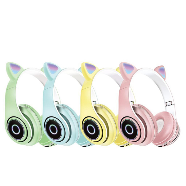 LED Bluetooth Ασύρματα Cat Ear P39M Ακουστικά Αυτιά Γάτας με Εναλλασσόμενο Φωτισμό - Wireless Cat Ear Headphones Ροζ LED Bluetooth Ασύρματα Cat Ear P39M Ακουστικά Αυτιά Γάτας με Εναλλασσόμενο Φωτισμό - Wireless Cat Ear Headphones Ροζ