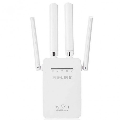 Ασύρματο WiFi N Router/Repeater 300Mbps Pix-Link LV-WR09 Λευκό