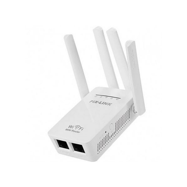 Ασύρματο WiFi N Router/Repeater 300Mbps Pix-Link LV-WR09 Λευκό