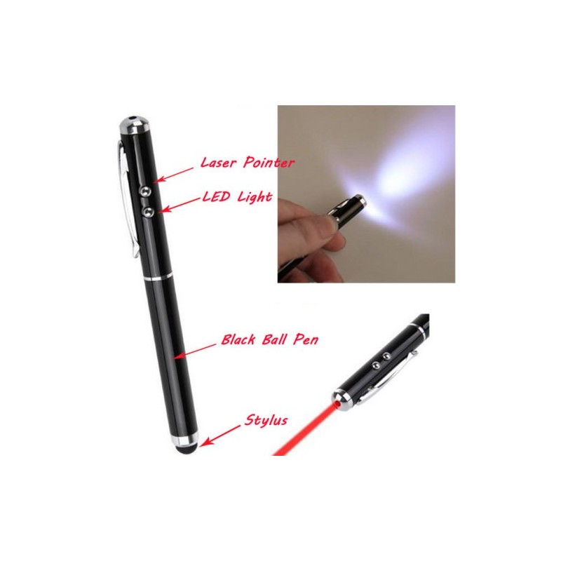 Δείκτης Laser 4 σε 1: Laser-Στυλό - Φακός - touch pen