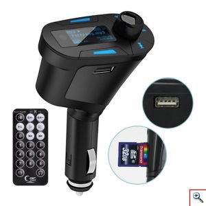Bluetooth Πομπός Αυτοκινήτου USB/AUX/SD MP3 Player & Φορτιστής USB με LCD Οθόνη - Car FM Transmitter