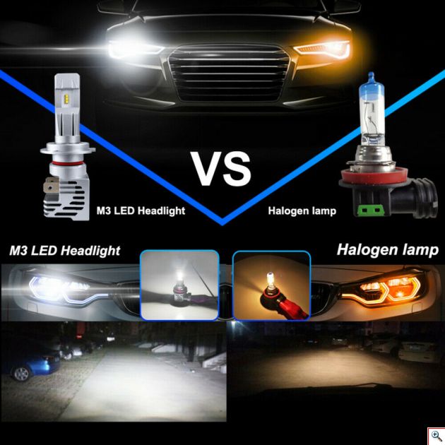 Compact PNP LED Λάμπες Αυτοκινήτου H7 50W (2x25W) 10000Lm (2x5000lm) 6500K - Λαμπτήρες Πορείας Car LED Headlights