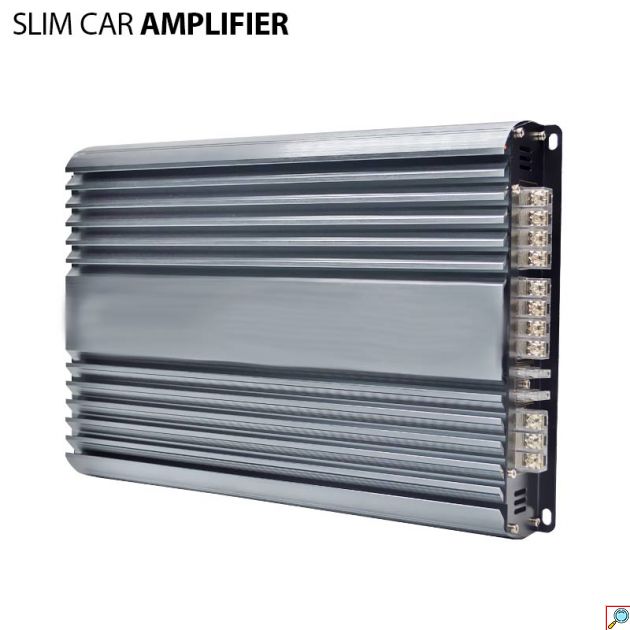 Slim Λεπτός Τετρακάναλος Ενισχυτής Ήχου για Κάτω από Κάθισμα Αυτοκινήτου 3200W 12V με Έξοδο για Subwoofer