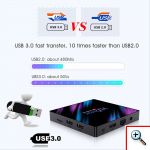 Bluetooth Μετατροπέας Smart Tv Box 4K UHD Android 10.0 4GB RAM / 32GB Flash 64bit WiFi SD / USB
