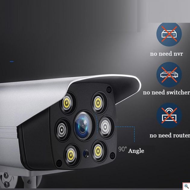 Αδιάβροχη Ασύρματη IP WiFi/Ethernet Κάμερα HD 720p Εσωτερικού & Εξωτερικού χώρου με Νυχτερινή Λήψη, Ανιχνευτή Κίνησης, Ειδοποίηση στο Κινητό, Μικρόφωνο, Ηχείο (Ενδοεπικοινωνία Μωρού), Σειρήνα & Micro SD