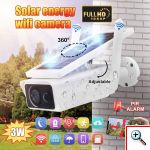 Mini Ηλιακή Αδιάβροχη Ασύρματη IP WiFi Κάμερα Full HD 1080p Εξωτερικού Χώρου με Νυχτερινή Λήψη, Ανιχνευτή Κίνησης, Ειδοποίηση στο Κινητό, Μικρόφωνο & Ηχείο