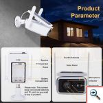 Mini Ηλιακή Αδιάβροχη Ασύρματη IP WiFi Κάμερα Full HD 1080p Εξωτερικού Χώρου με Νυχτερινή Λήψη, Ανιχνευτή Κίνησης, Ειδοποίηση στο Κινητό, Μικρόφωνο & Ηχείο