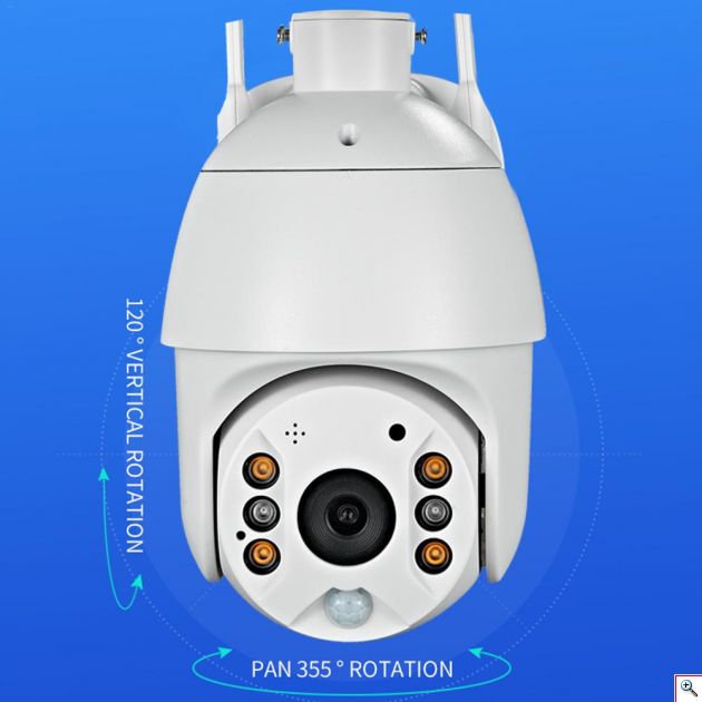 Ηλιακή Αδιάβροχη Ασύρματη IP WiFi Κάμερα Full HD 1080p P2P Εξωτερικού Χώρου με Νυχτερινή Όραση, Ανιχνευτή Κίνησης, Ειδοποίηση στο Κινητό, Μικρόφωνο, Ηχείο