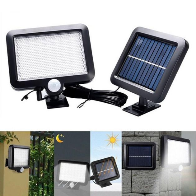 Επιτοίχιος Ηλιακός Προβολέας 56 LED με Ανιχνευτή Κίνησης, Φωτοκύτταρο & Πάνελ Φόρτισης - Ψυχρού Φωτισμού - Solar Panel Led Light w/ Motion Sensor Επιτοίχιος Ηλιακός Προβολέας 56 LED με Ανιχνευτή Κίνησης, Φωτοκύτταρο & Πάνελ Φόρτισης - Ψυχρού Φωτισμού - Solar Panel Led Light w/ Motion Sensor
