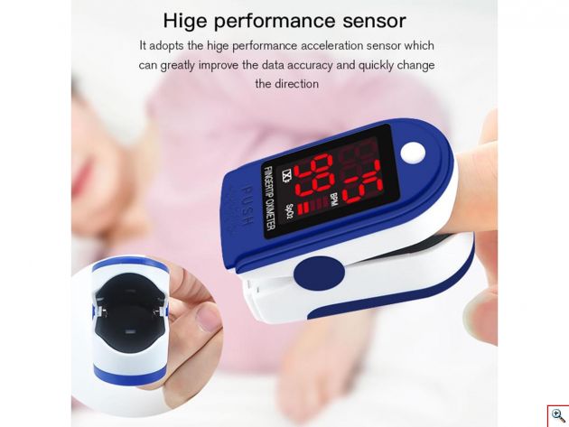 Οξύμετρο Δακτύλου με Οθόνη LED & Παλμόμετρο - Fingertip Pulse Oximeter, SpO2 / Heart Rate Sensor JZK-302
