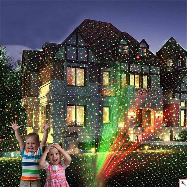 Αδιάβροχος Xmas Προβολέας SuperView Laser Πράσινο / Κόκκινο - Διακοσμητικός Χριστουγεννιάτικος Νυχτερινός Φωτισμός - Προτζέκτορας με Τηλεχειριστήριο - Christmas Light