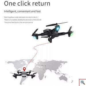 Αναδιπλούμενο Τετρακόπτερο Drone με Διπλή Κάμερα 4K HD WiFi με Τηλεχειριστήριο - Συνδεσιμότητα με Κινητά & GPS