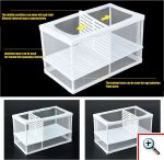 Γεννήστρα Ενυδρείου 26x15x15cm με Δίχτυ, Διαχωριστικό & Βεντούζες