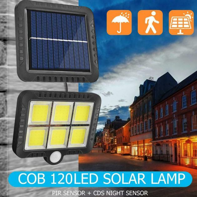 Επιτοίχιος Ηλιακός Προβολέας 120 COB LED με Ανιχνευτή Κίνησης, Φωτοκύτταρο & Πάνελ Φόρτισης - Ψυχρού Φωτισμού - Solar Panel Led Light w/ Motion Sensor Επιτοίχιος Ηλιακός Προβολέας 120 COB LED με Ανιχνευτή Κίνησης, Φωτοκύτταρο & Πάνελ Φόρτισης - Ψυχρού Φωτισμού - Solar Panel Led Light w/ Motion Sensor