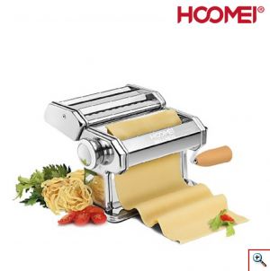 Hoomei® Ανοξείδωτη Χειροκίνητη Μηχανή Ζυμαρικών - Φύλλου με Ρυθμιστή Πάχους 9 Επιλογών HM-5125
