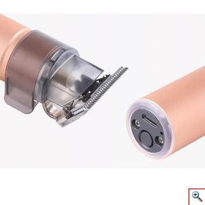 Kemei® Επαγγελματική Κουρευτική Μηχανή 5W Επαναφορτιζόμενη USB Ρυθμιζόμενου Μήκους Κοπής με Βουρτσάκι & Προστατευτικό Κάλυμμα 