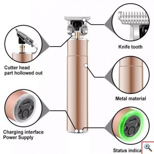 Kemei® Επαγγελματική Κουρευτική Μηχανή 5W Επαναφορτιζόμενη USB Ρυθμιζόμενου Μήκους Κοπής με Βουρτσάκι & Προστατευτικό Κάλυμμα 