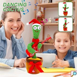 XMAS Funky Cactus - Χριστουγεννιάτικο Παιδικό Παιχνίδι Κάκτος που Χορεύει, Τραγουδάει & Επαναλαμβάνει - Dancing & Singing Cactus