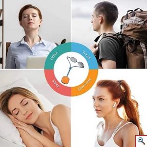 Μίνι Ασύρματη Φορητή Συσκευή Μασάζ Αυχένα με 4 Λειτουργίες - 9 Ρυθμίσεις Ταχύτητας & 3 Ρυθμίσεις Θερμοκρασίας - Neck Massager EMS BT-888
