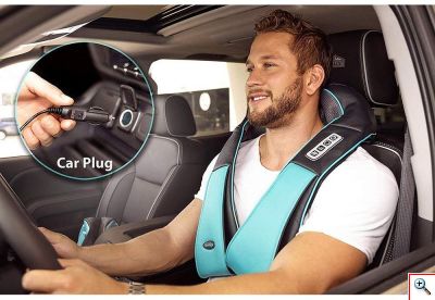 Ισχυρή Συσκευή Μασάζ Shiatsu Songen® 12V για Αντιμετώπιση του Πόνου στο Λαιμού, Αυχένα, Πλάτη με Θερμότητα - Υπέρυθρη Ακτινοβολία