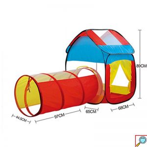 Παιδική Σκηνή Παιδότοπος - Σπιτάκι με Τούνελ 165x89cm