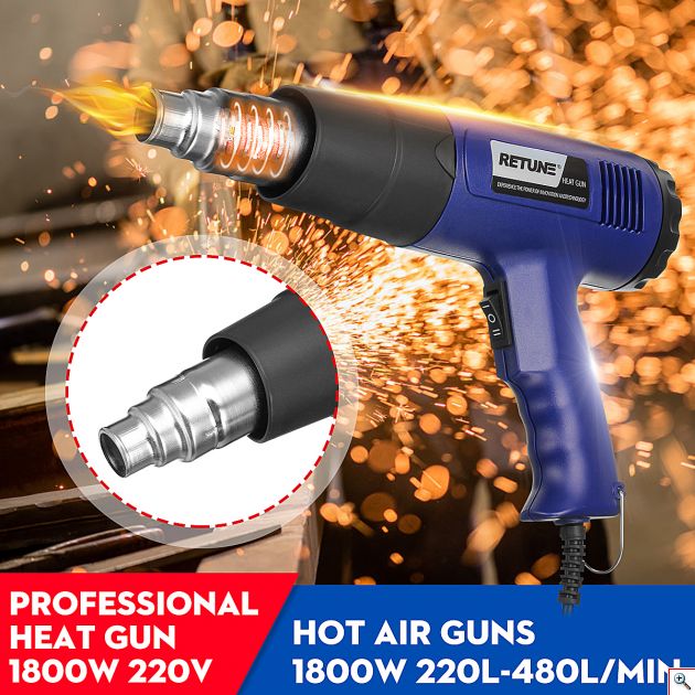 Πιστόλι Θερμού Αέρα 650℃ Retune 1800W - Heat Gun
